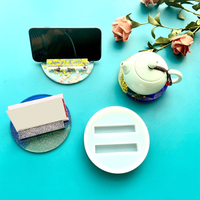 San * Khuôn Silicon Làm Giá Đỡ Điện Thoại / Thẻ Danh Thiếp Trang Trí Văn Phòng Quầy Bartop M