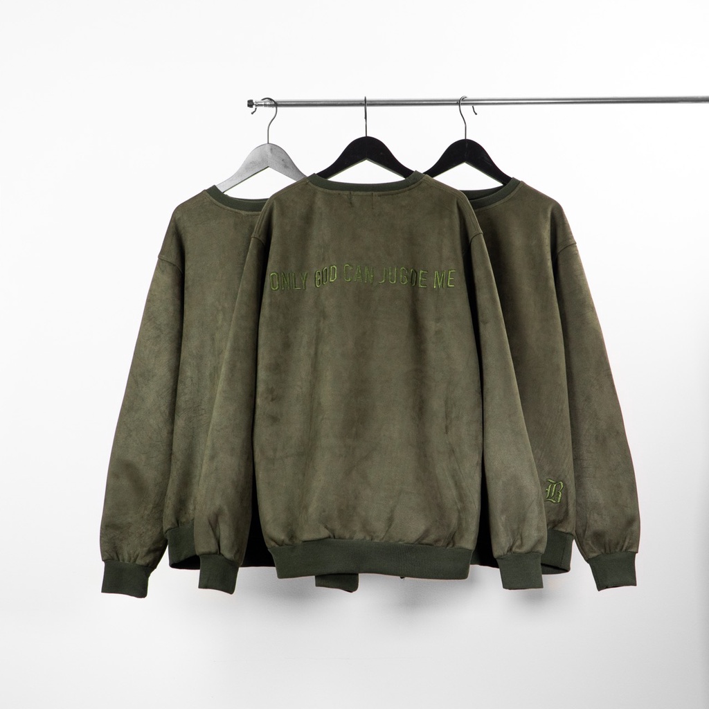 Áo sweater nỉ dài tay The Bad God Emboss