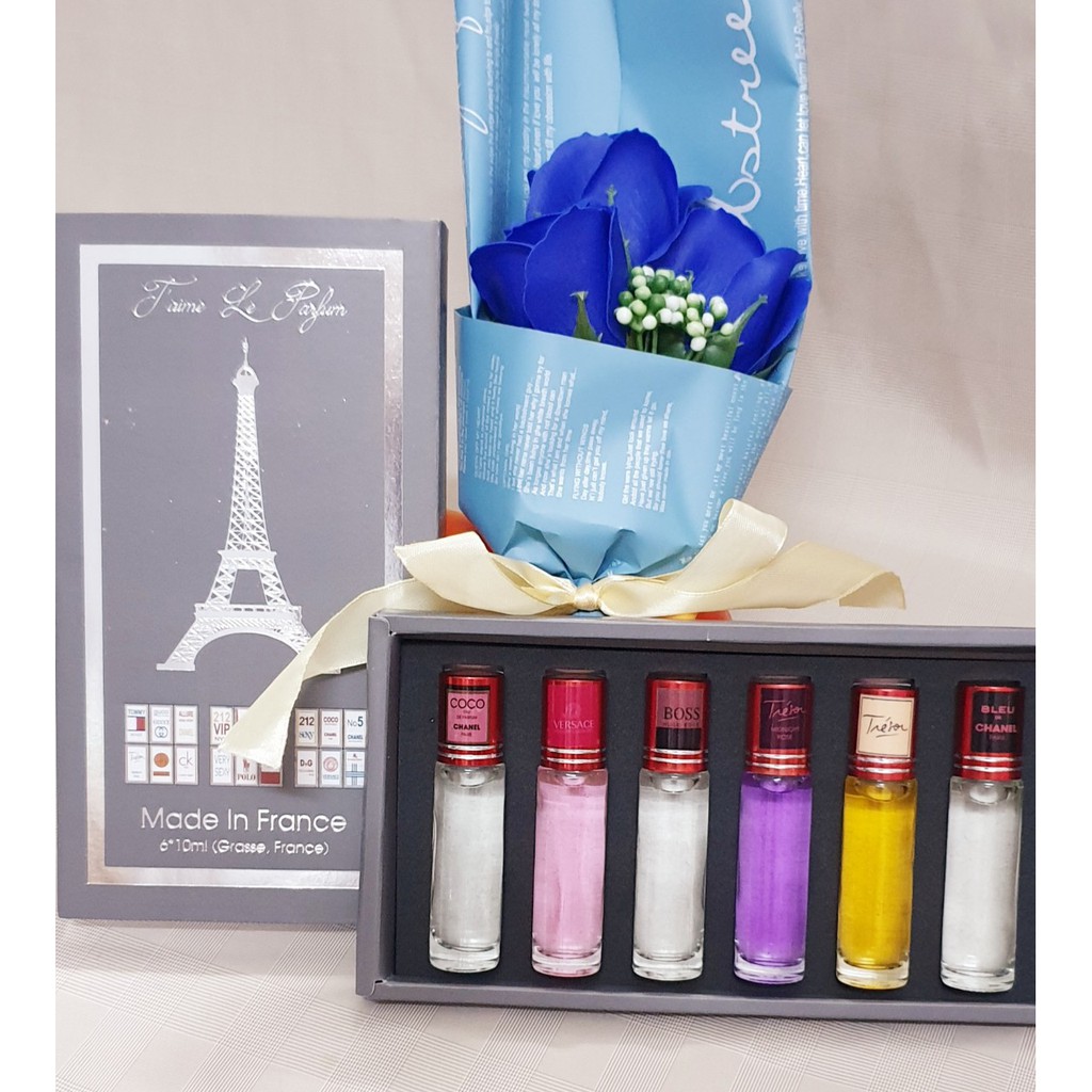 [ TẶNG HOA SÁP ] BỘ NƯỚC HOA 6 CHAI - DẠNG LĂN | BigBuy360 - bigbuy360.vn