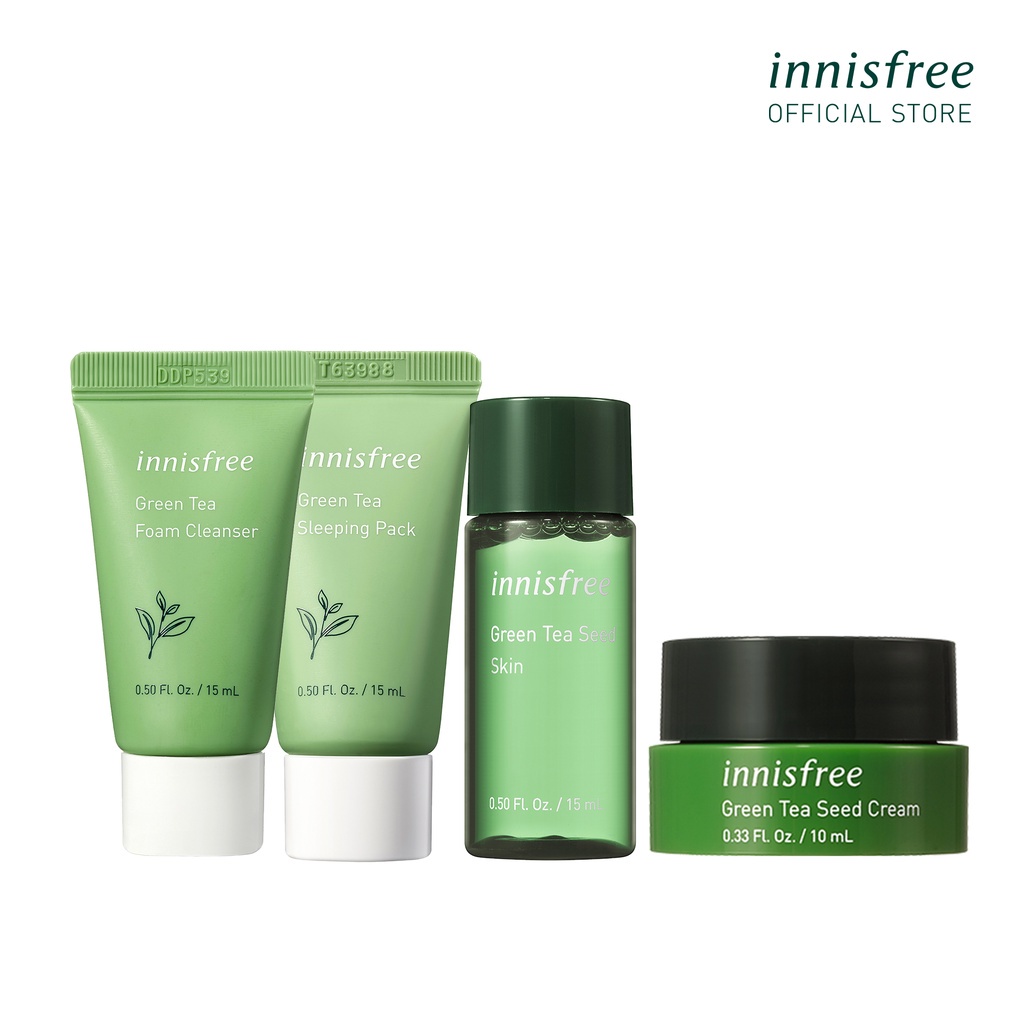 [Mã COSIF05 giảm 10% đơn 400K] (Quà tặng) Bộ dưỡng ẩm và bảo vệ da trà xanh Innisfree Green Tea Seed Set