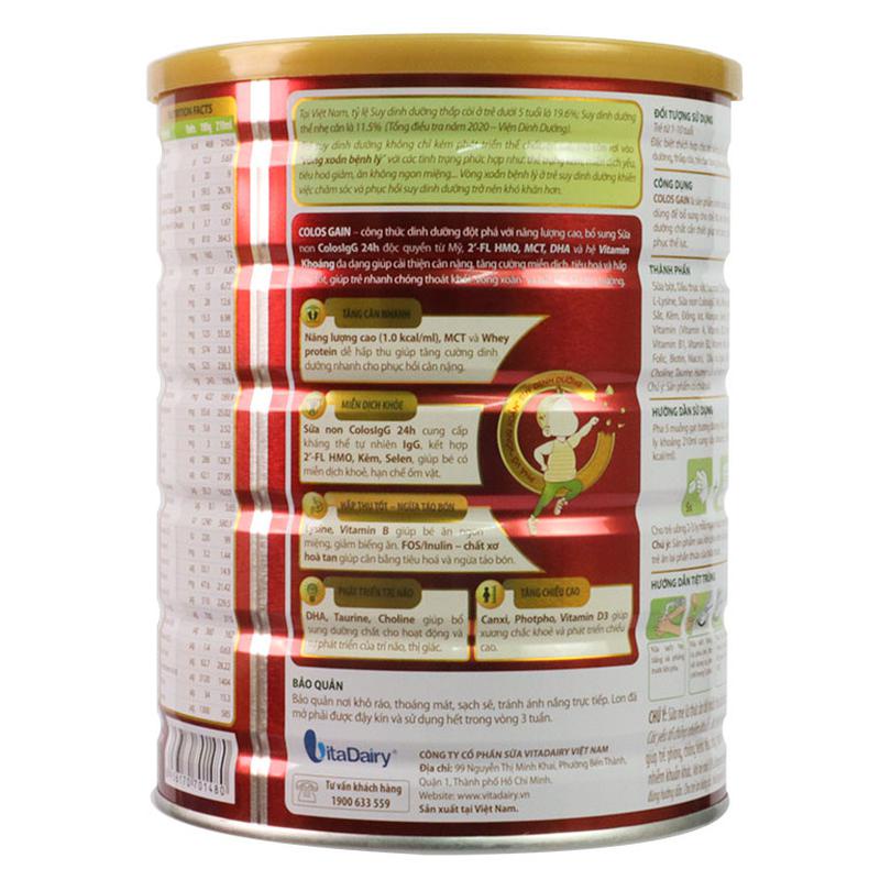 [Có Quà Tặng, Có Tích Điểm] Sữa ColosGain 0+, 1+ 800g - Tăng Cân Nhanh, Miễn Dịch Khoẻ (Date Mới)