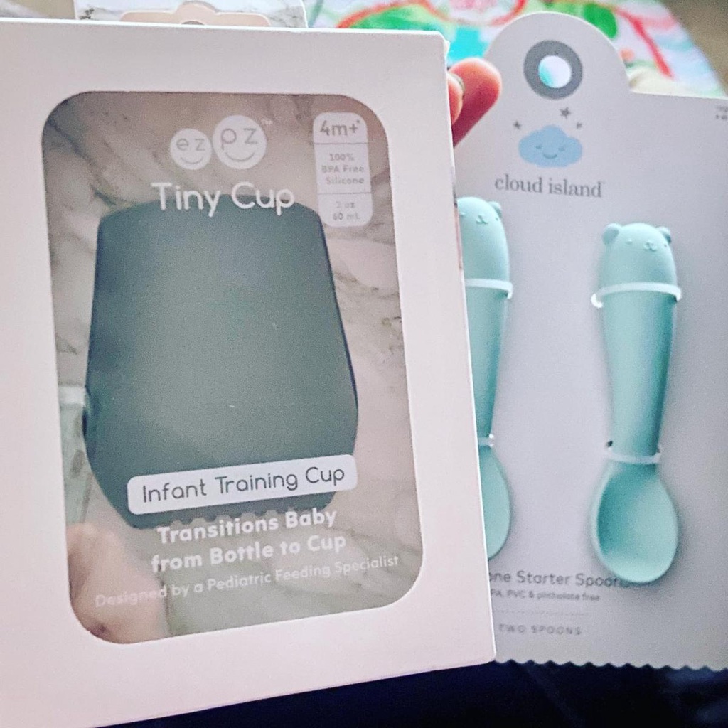 Thìa tập ăn silicon hình gấu Cloud Island