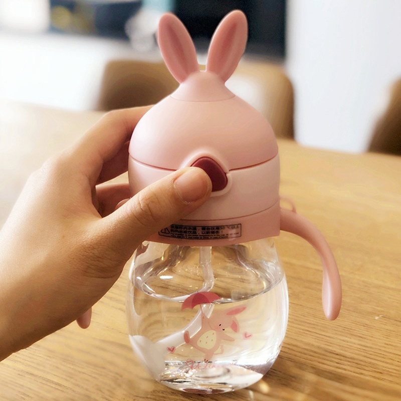 Bình Nước 270ml Hình Thỏ Hoạt Hình Dễ Thương Cho Bé