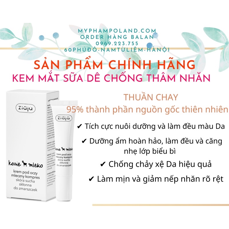 Kem Mắt Dưỡng Ẩm Chống Lão Hoá Sữa Dê