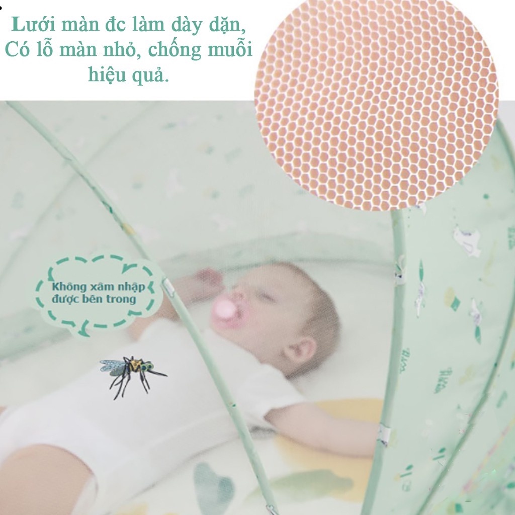 màn chụp cho bé, Màn chụp gấp gọn cho bé sơ sinh gấp gọn mẫu họa tiết cho bé