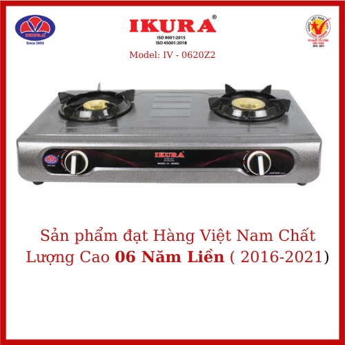 Bếp dương mặt inox Ikura(IV -0920Z2)- Mặt bếp và khung bếp làm bằng tôn liền một mảnh, sơn tĩnh điện