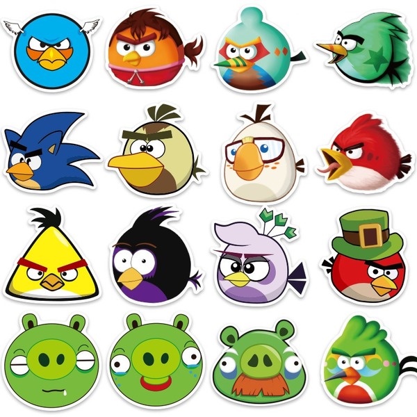 Set 100 Hình Dán Angry Birds-Series Dán Trang Trí Chống Thấm Nước