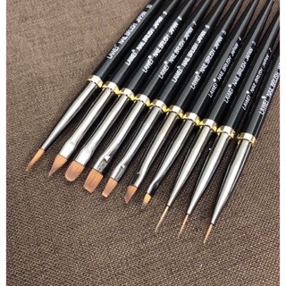 Bộ cọ 10 cây Lawei nhật bản- nail brush Japan - cọ vẽ móng- cọ nét - cọ đắp gel