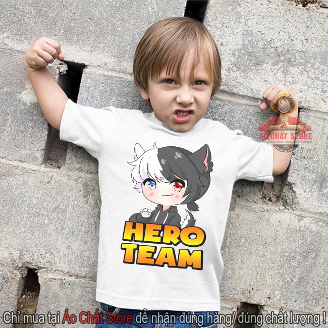 Áo thun Hero Team đầy đủ thành viên siêu cute | Áo trẻ em Hero Team cho bé trai | bé gái MC23