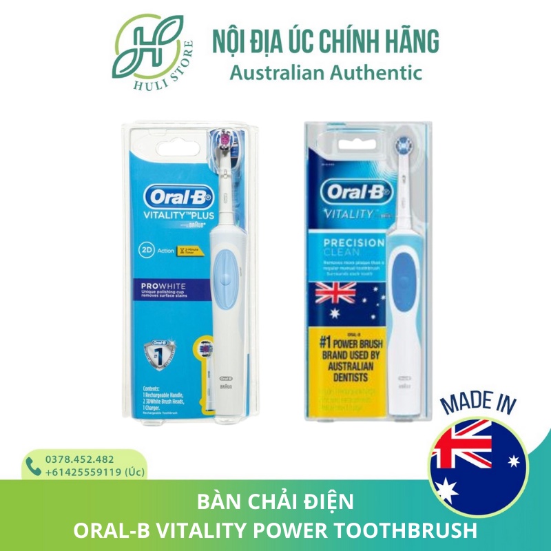 Bàn chải điện Oral-B Vitality Precision Clean / Floss Action / Cross Action / Sensitive / Gum Care / Pro White / Kids