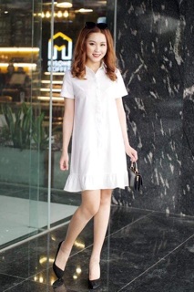 Sale Đầm sơ mi đuôi cá