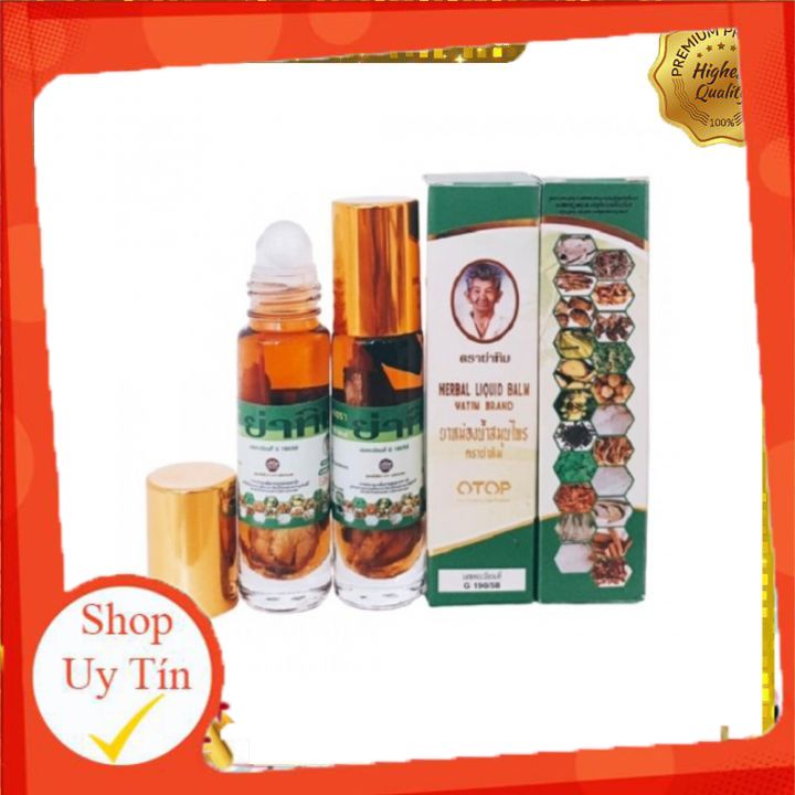 Dầu Lăn Thảo Dược 22 Vị Herbal Liquid Balm Yatim Brand Otop Thái Lan chính hãng