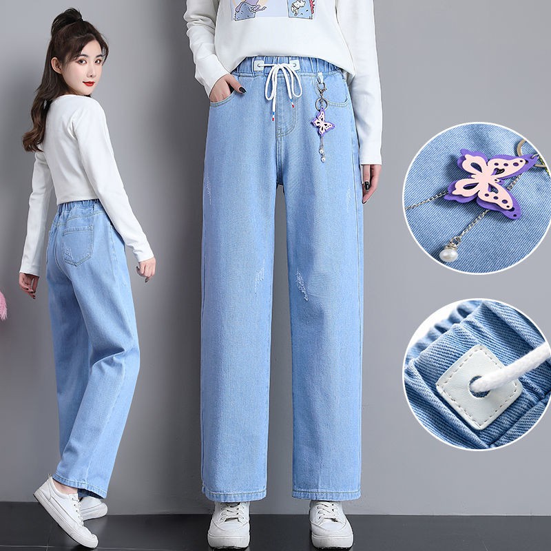 Quần Jeans Ống Rộng Lưng Cao Thời Trang 2021 Cho Bé Gái | BigBuy360 - bigbuy360.vn