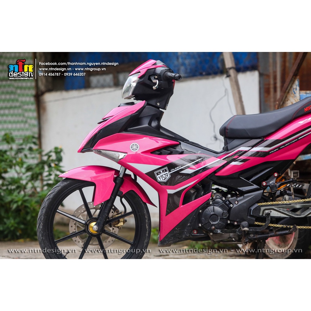 Tem rời Exciter 150 hồng đen mẫu mới 2022 , tem 3 lớp cao cấp