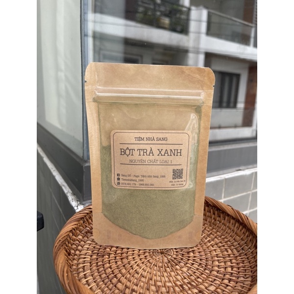 Bột trà xanh đắp mặt nguyên chất 100gr