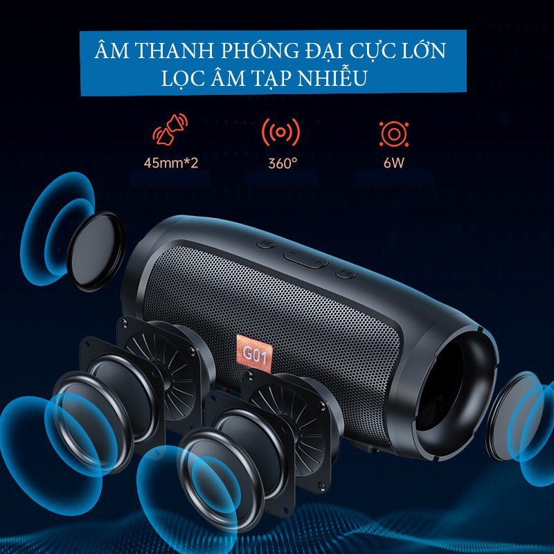 \Loa bluetooth không dây GrownTech 2021 mini bass mạnh vỏ nhôm kết nối mọi điện thoại