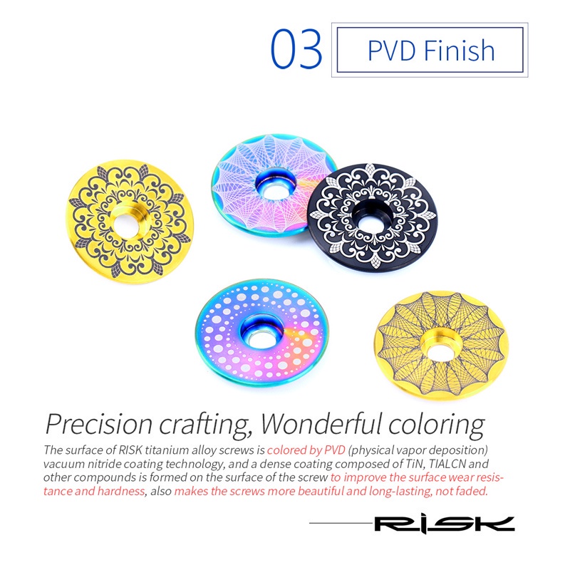 Nắp Đậy Đầu Trục Xe Đạp Leo Núi Bằng Hợp Kim Titan 28.6mm 1 1/8"