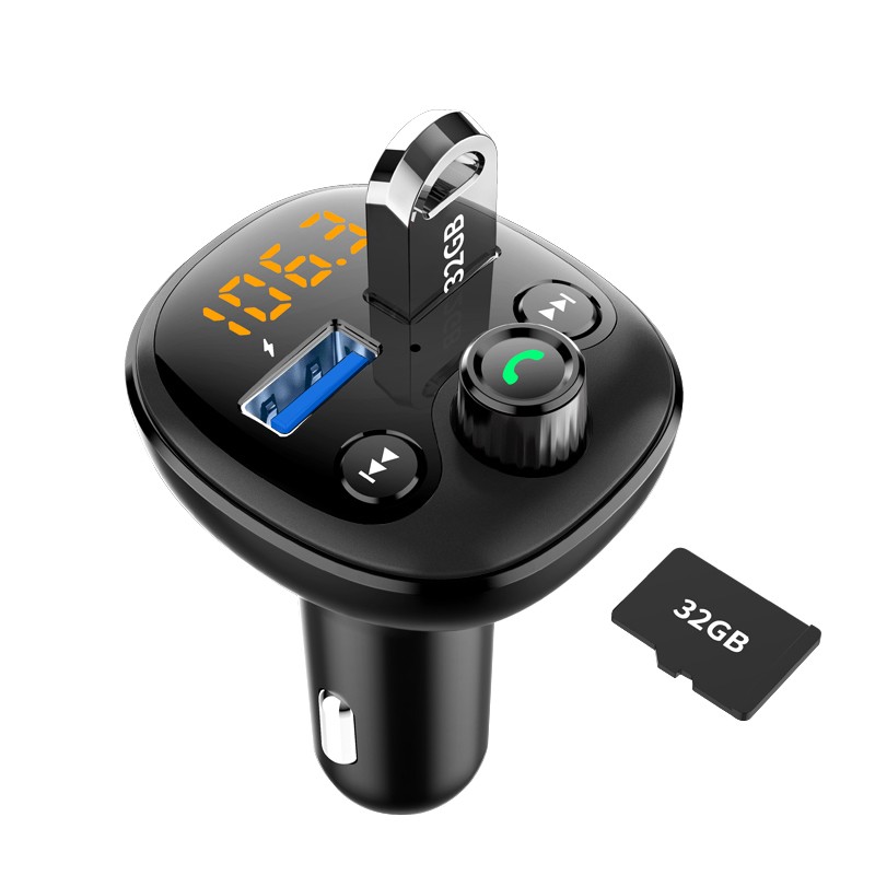 Thiết Bị Phát Sóng Fm Bluetooth Qc3.0 + 1a Cho Xe Hơi