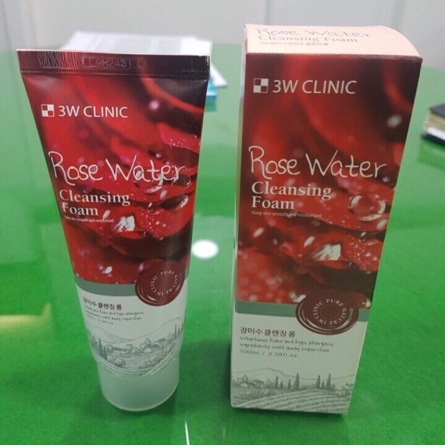 Sữa rửa mặt Rose Water 3w Clinic