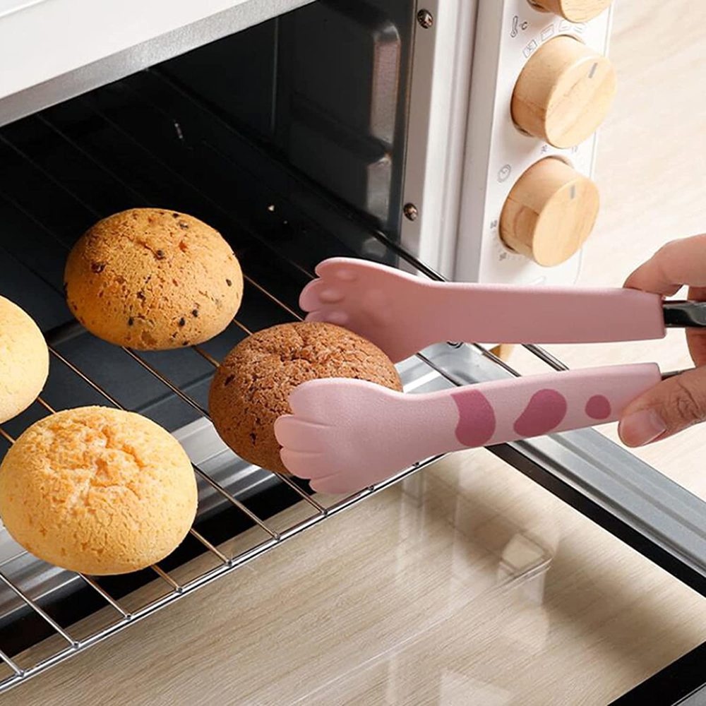 Kẹp Gắp Thức Ăn Cách Nhiệt Bằng Thép Không Gỉ Hình Chân Mèo Dễ Thương