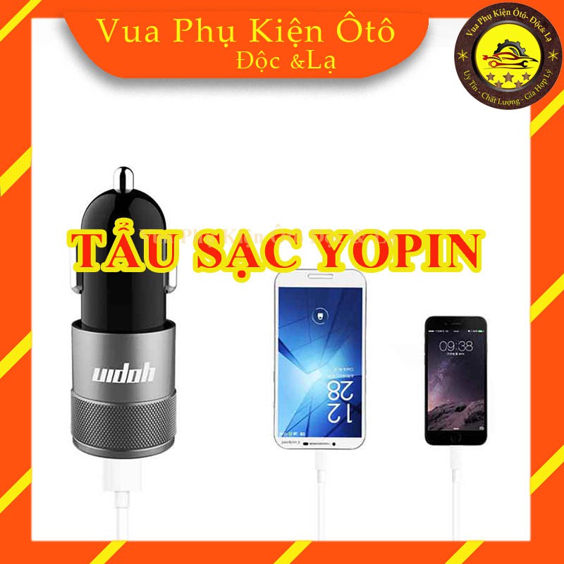 Tẩu sạc ô tô YOPIN 2 cổng USB sạc điện thoại trên ô tô- Adapter sạc, củ sạc xe hơi Yopin | BigBuy360 - bigbuy360.vn