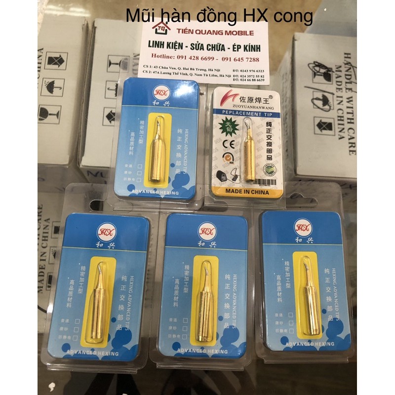 Mũi hàn đồng HX cong,thẳng