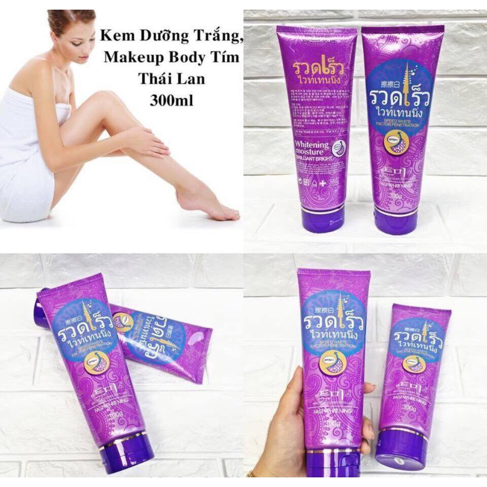 Kem dưỡng trắng và makeup body tím Thái Lan