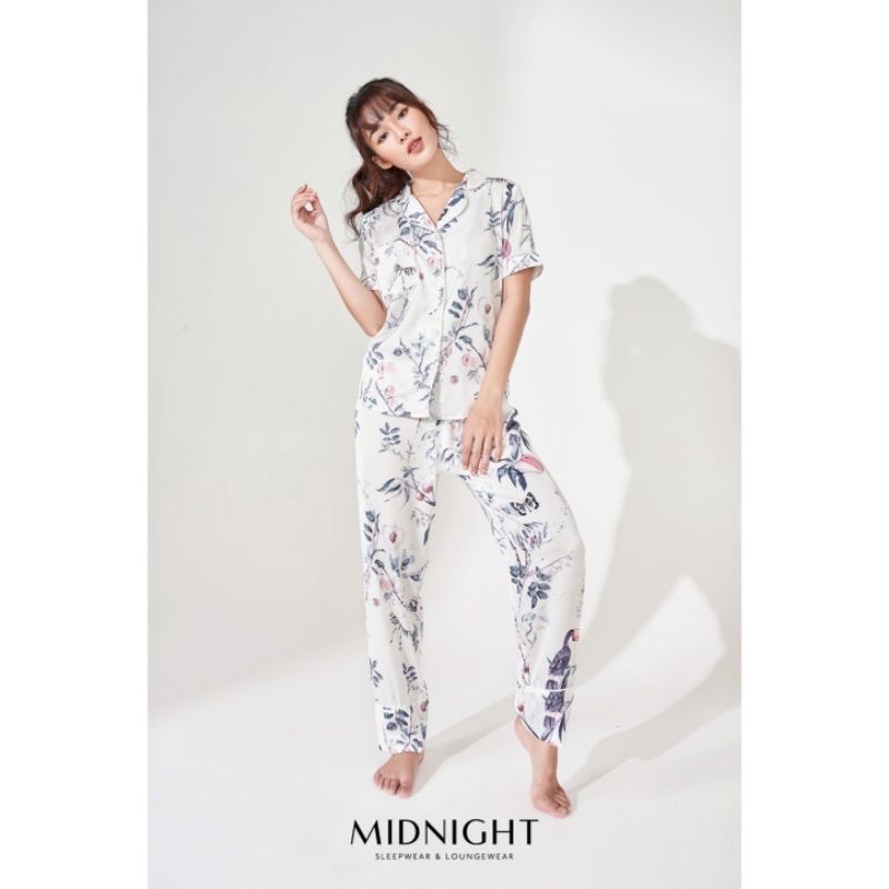 Đồ ngủ mặc nhà Pyjamas tay ngắn quần dài Oriental - Midnight Sleepwear