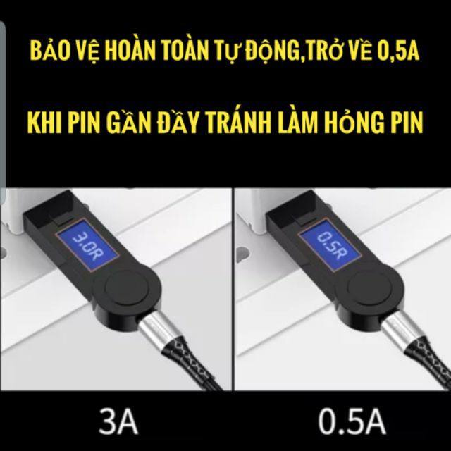 Báo sạc nhanh cho điện thoại Iphone, Vivo, Oppo, Huawei Quick charge 3A{không thích hợp ĐT samsung} - Yobomall