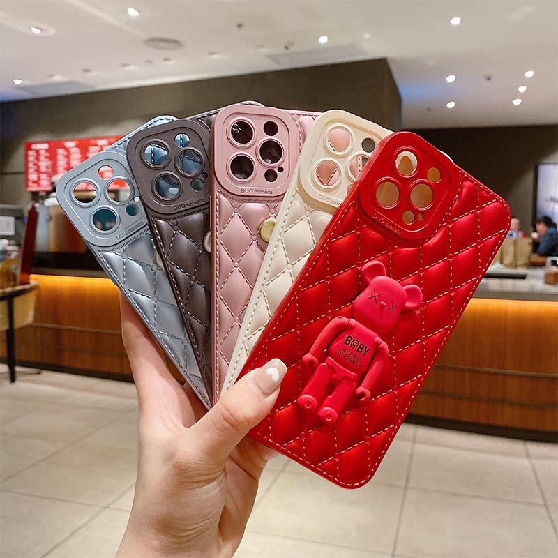 Ốp lưng điện thoại iphone quả trám kèm giá đỡ kaws 7plus x xsmax 11 11promax 12 12pro 12promax 13 13pro 13promax DT17