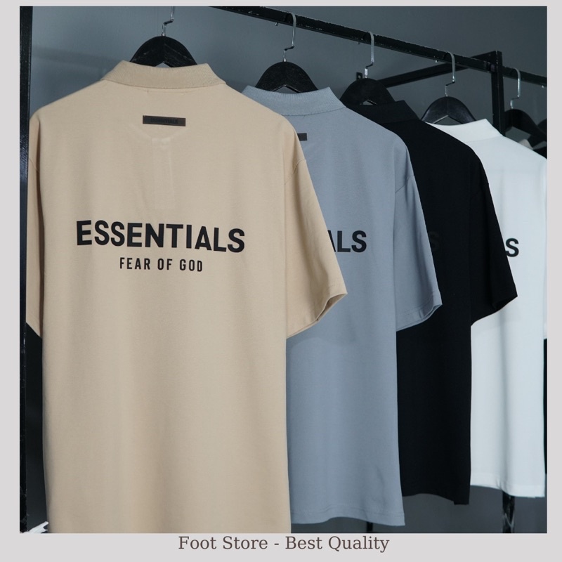 Áo polo Essentials in nổi cao cấp Áo polo Essentials siêu cấp