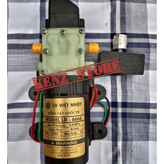 Máy bơm mini 12v VIỆT NHẬT đầu trắng cao cấp kèm chiết áp điều chỉnh lực bơm