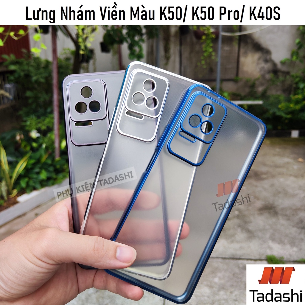 Ốp lưng silicon mạ điện Poco F4 5G/ F4/ F4 Pro, Redmi K50/ K50 Pro/ K40S Viền Màu, Chống Bám Vân Tay