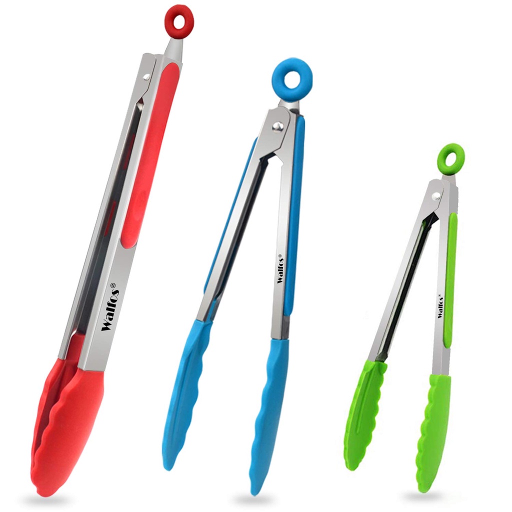 Kẹp Gắp Thức Ăn Walfos Làm Bằng Thép Không Gỉ Đầu Silicone