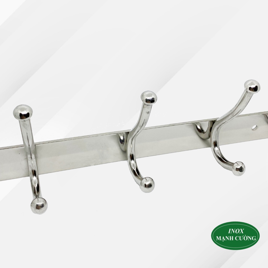 Móc treo quần áo gắn tường inox cao cấp - Móc 5 bi đôi