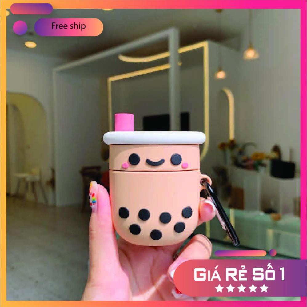 Airpods Case ⚡ Freeship ⚡ TRÀ SỮA CUTE Case Tai Nghe Không Dây Airpods 1/ 2/ i11/ i12/ i18/ i100/Pro- Châts Case Store