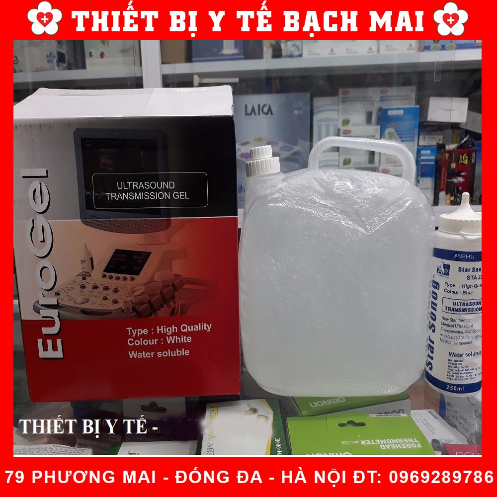 Gel Triệt Lông Trắng - Gel Siêu Âm - Can 5 Lít