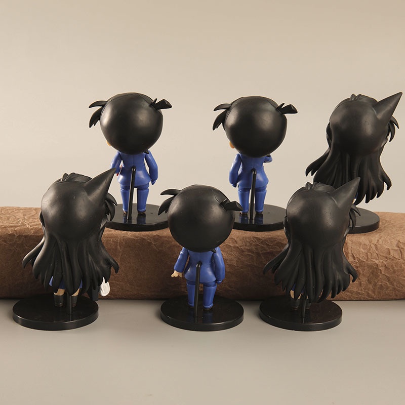 Set 6 mô hình thám tử lừng danh Conan Shinichi Ran nhiểu biểu cảm dễ thương - Ráp