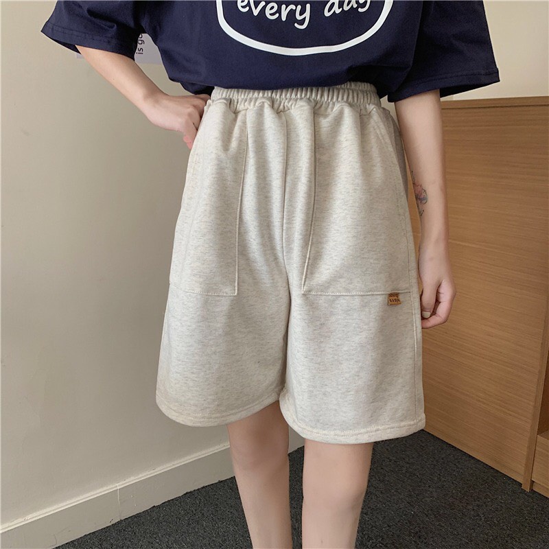 Quần Đùi Ngố Unisex Nam Nữ Túi Vuông Chất Chân Cua Dáng Rộng  Thể Thao Hot Trend