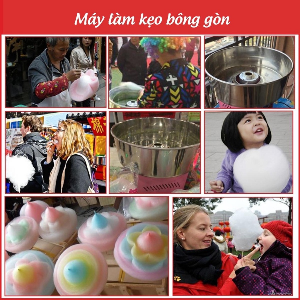 Máy làm kẹo bông gòn CAO CẤP giá rẻ BẢO HÀNH 6 THÁNG