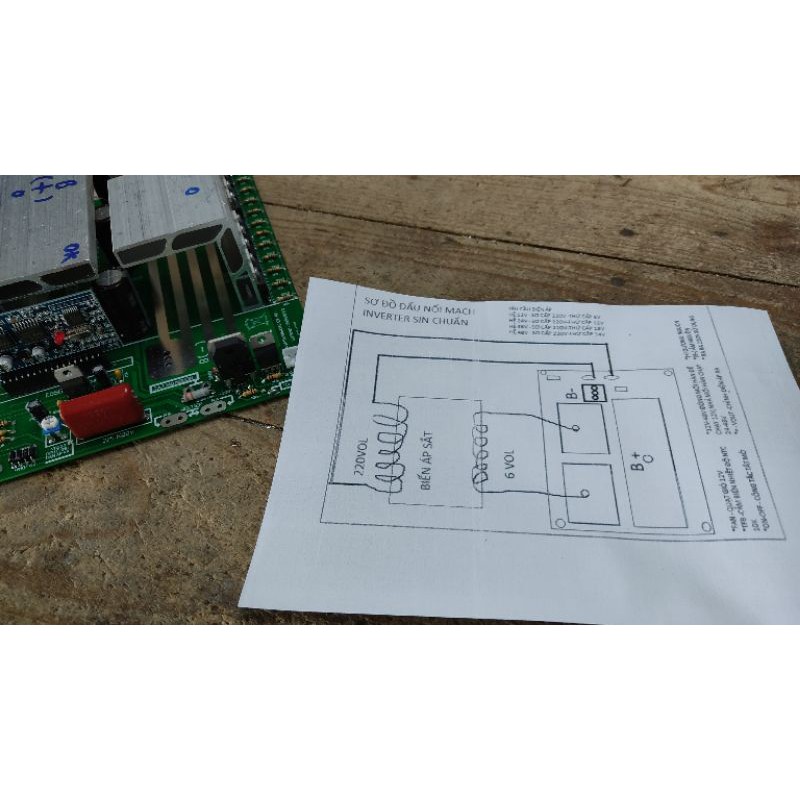 mạch inverter sin chuẩn 12-48v lên 220v (ký hiệu tiếng việt)