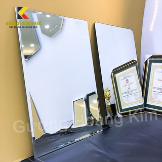 Gương tắm phòng wc treo tường dán tường nhà giá rẻ kích thước 50x70 và 60x80cm tặng đồ treo- guonghoangkimvn HK5002