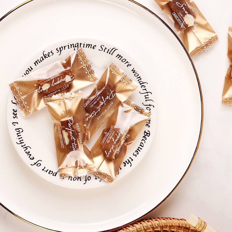 100 vỏ túi kẹo nougat 4x9cm