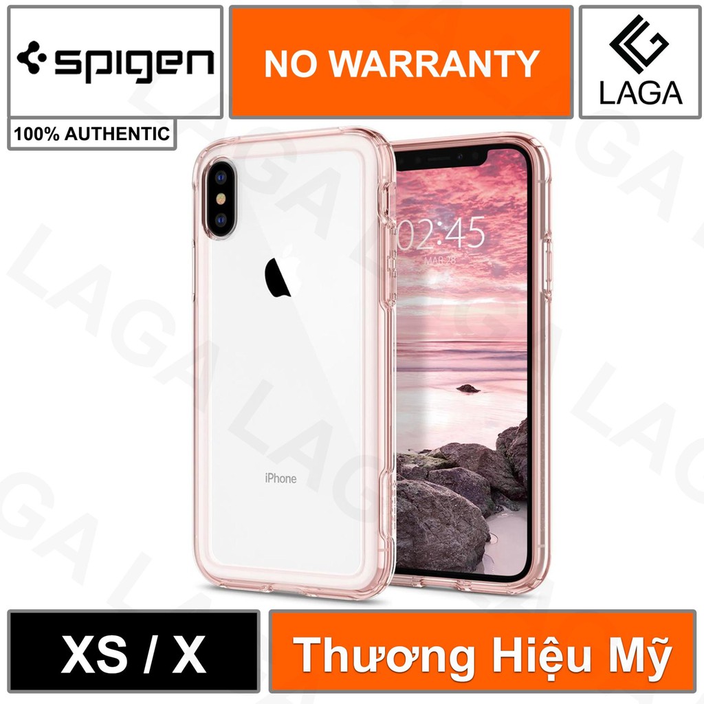 [Mã ELMS5 giảm 7% đơn 300K] Ốp lưng Spigen iPhone XS / X Crystal Hybrid - LAGA