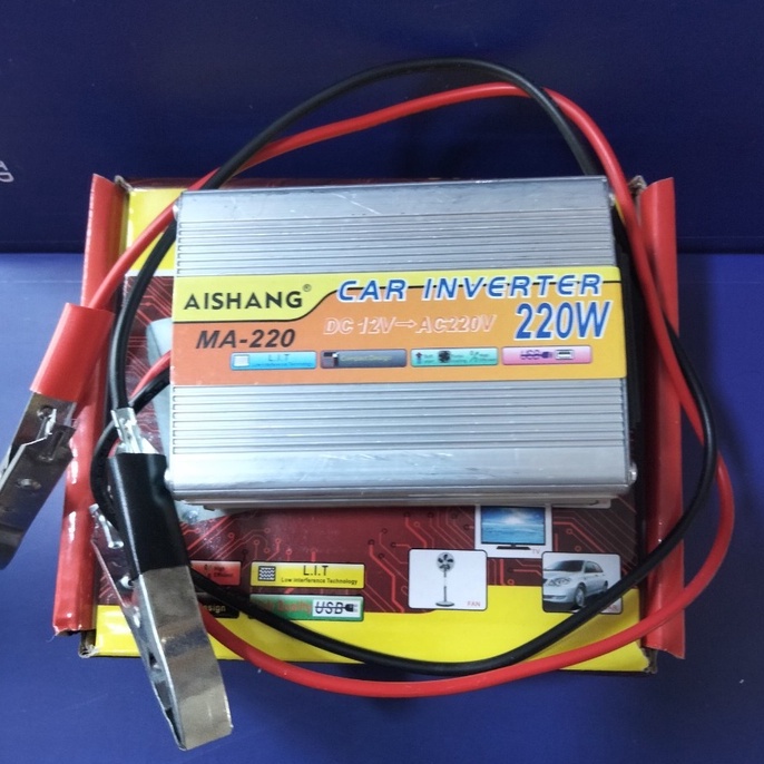 Bộ kích điện -chuyển nguồn 12V DC sang 220V AC 220W ASHANG 220w