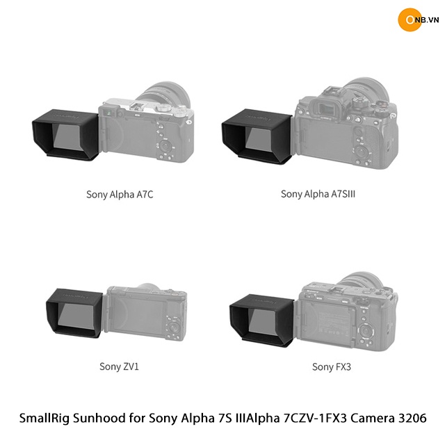SmallRig Sunhood - Che nắng màn hình Sony A7S3/ A7C/ ZV-1/ FX3 code 3206