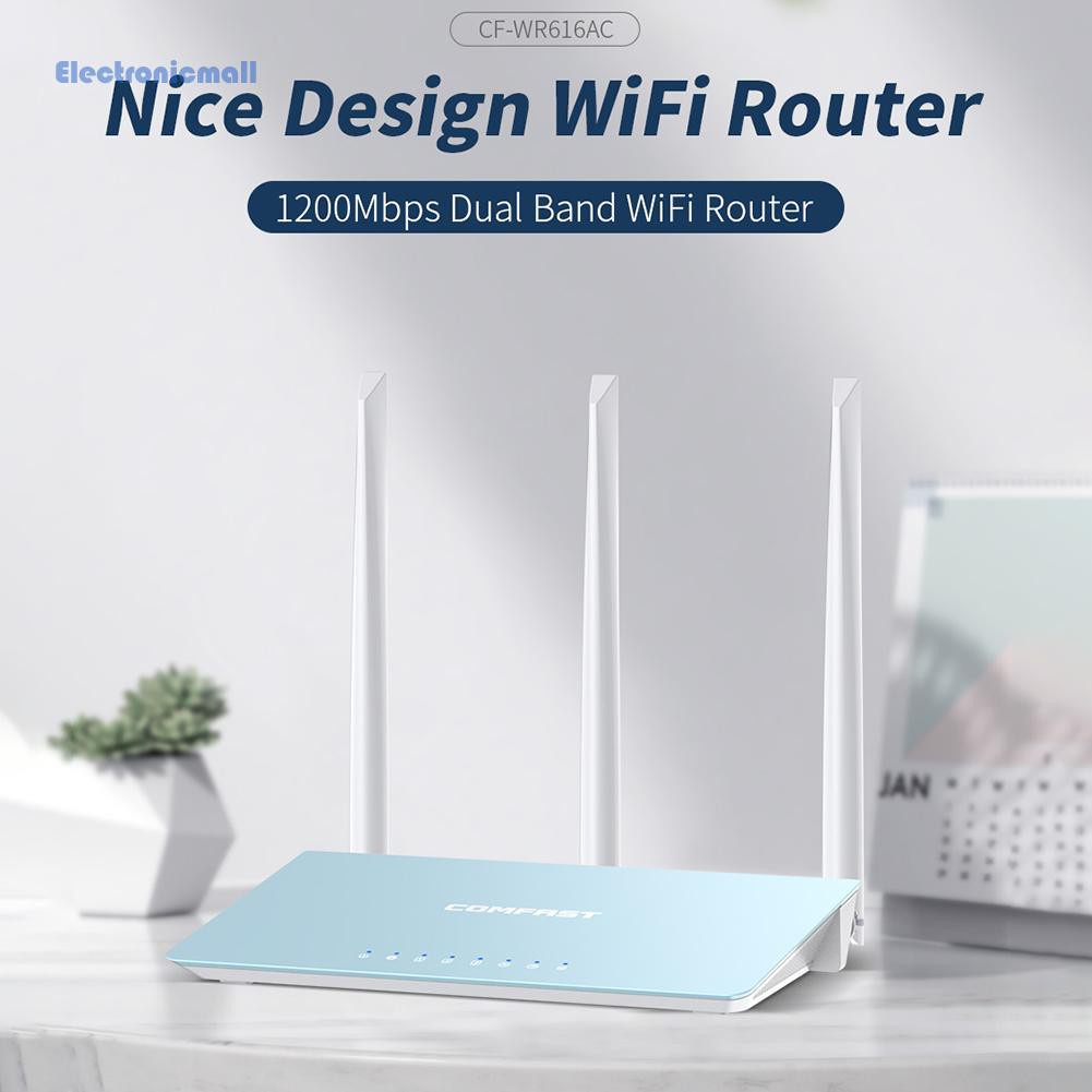 ElectronicMall01 COMFAST WR616AC 1200Mbps Wireless Router 2.4+5.8GHz WiFi Signal Extender