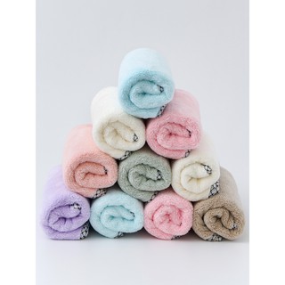 Khăn Lau Mặt Vải Lông Cừu San Hô Dày Dặn Giữ Nhiệt Độ Cao Cho Nam Và Nữ