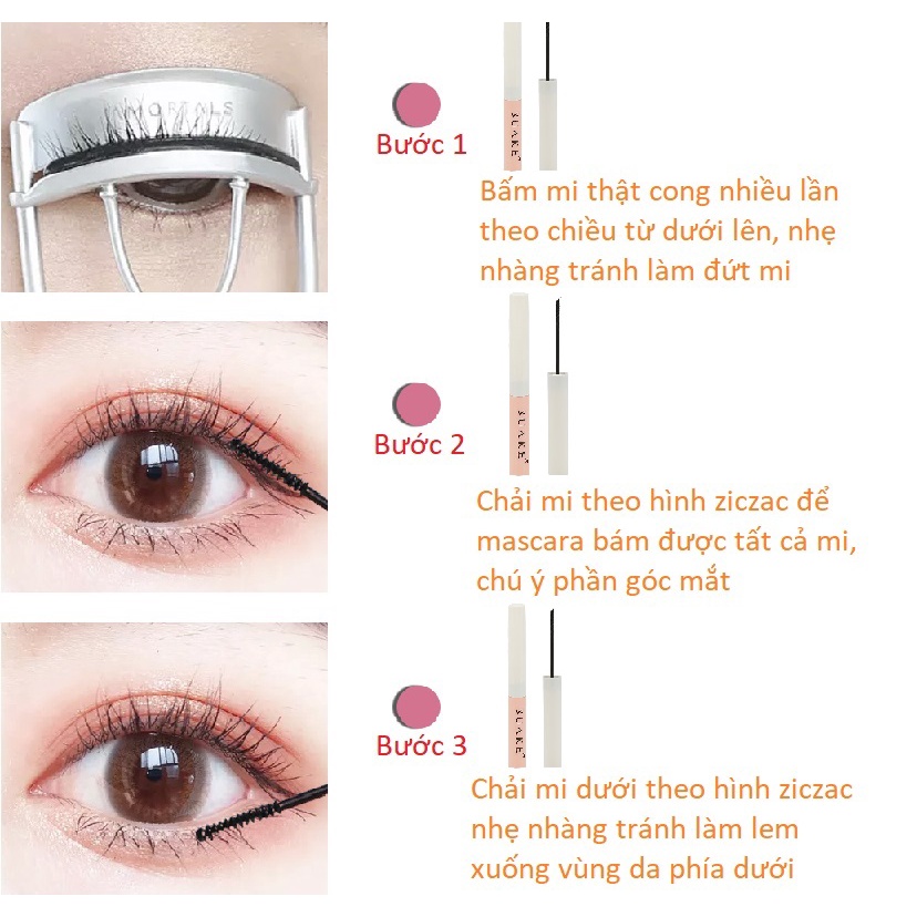 Mascara đầu cọ siêu nhỏ chảy kĩ được góc mắt, không lem, lâu trôi hàng nội địa Trung MAT46