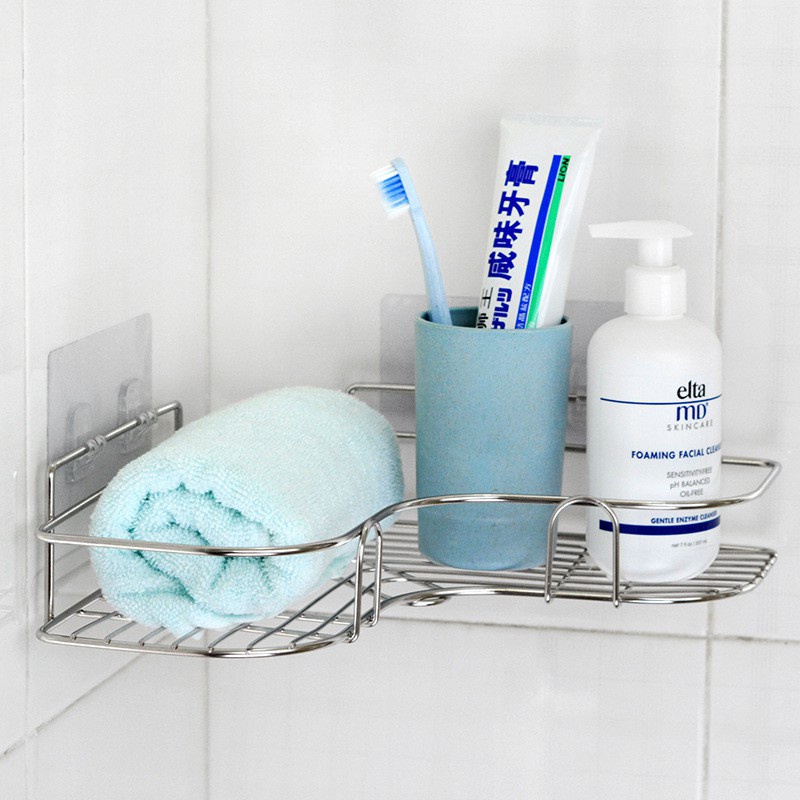 Kệ Góc Dán Tường Nhà Tắm Đựng Đồ Cao Cấp, Góc Nhà Tắm Chịu Lực Tốt-KG
